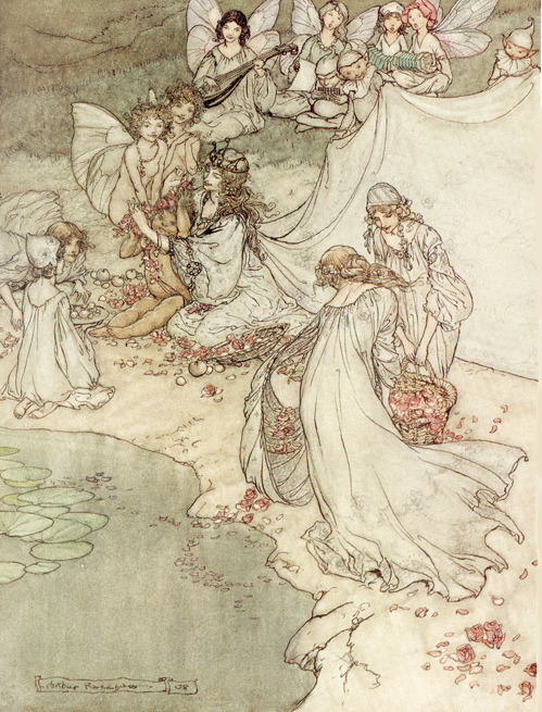 lacedheartt:She never had so sweet a changeling. A Midsummer Night’s Dream by Arthur Rackham 