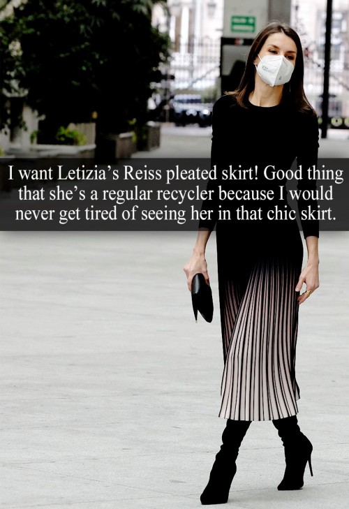 deniseandthefandoms: princessanneftw: royal-confessions:“I want Letizia’s Reiss pleated 