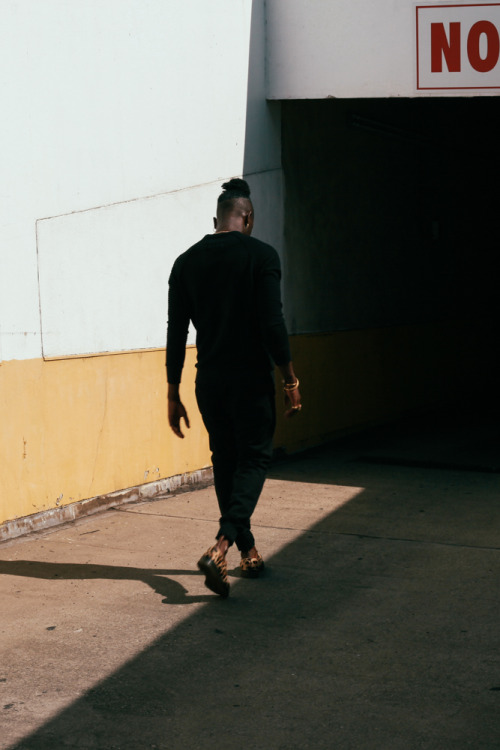 streetetiquette:Photographer ; YumnaLocation : Downtown Los Angeles Subject : Joshua Kissi of Street Etiquette Good times shooting with Yumna 