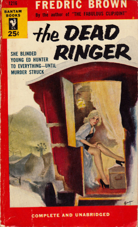 The Dead Ringer, by Fredric Brown (Bantam, adult photos