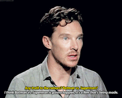 ohgodbenny:  midnytemercury: Benedict being cheeky about superhero rumors [x](Thanks MagZ for the video)  What a cutie pie. 