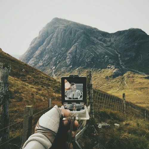 Sometimes we just have to find our own way. For Scotland, overlooking the Buachaille Etive Mor.