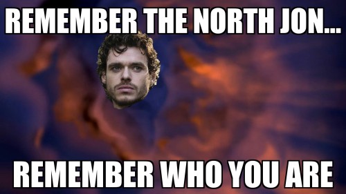 theblackwolfking - Robb looking down at Jon This is how the beginning of season 8 will start