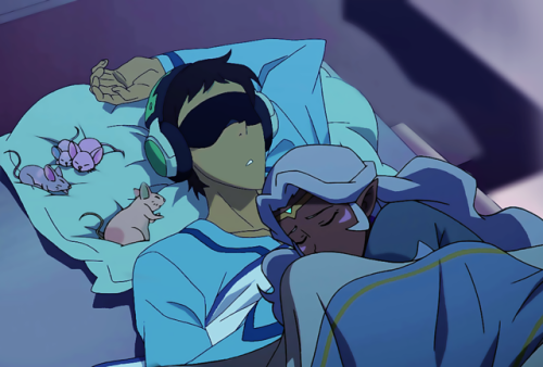 bisharpshooter:so Luka wanted someone to draw Lance and Allura snuggling but I can’t art so I edited