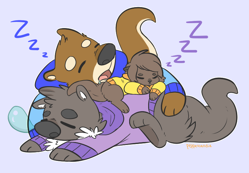ottercola:  -whispers- sleep squad w/ fshoom and pepperree