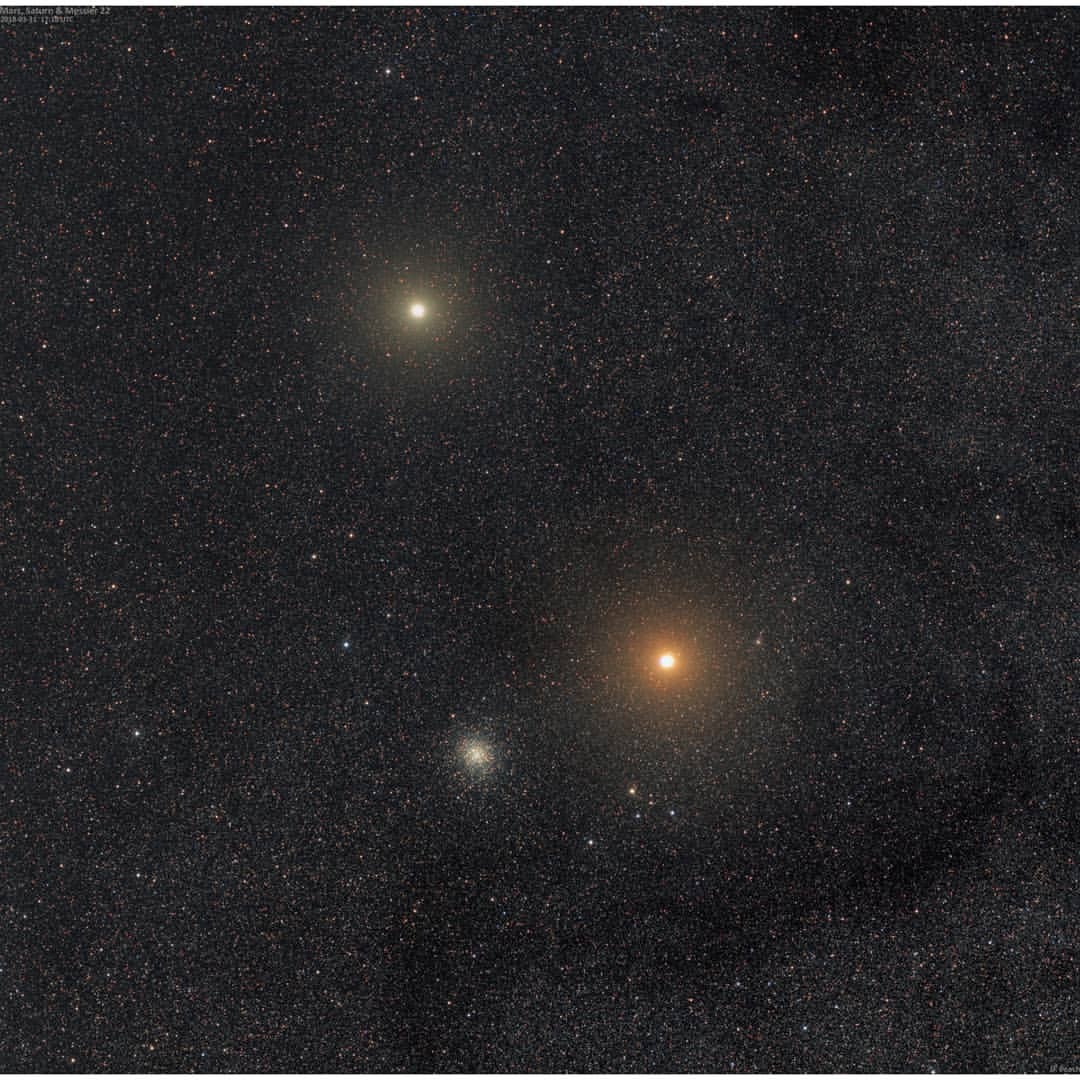 M22 and the Wanderers #nasa #apod #damianpeach #saturn #planet #mars #planets #solarsystem