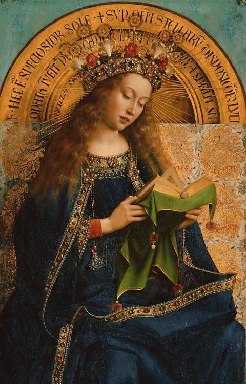 Ghent Altarpiece (Adoration of the Mystic Lamb) - Virgin Mary (1432), Jan Van Eyck