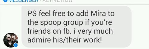 dykevanian:lorenzocheney Rachel aka trundlemanor is a big fan of yours!Cool! I’m not on Facebook tho