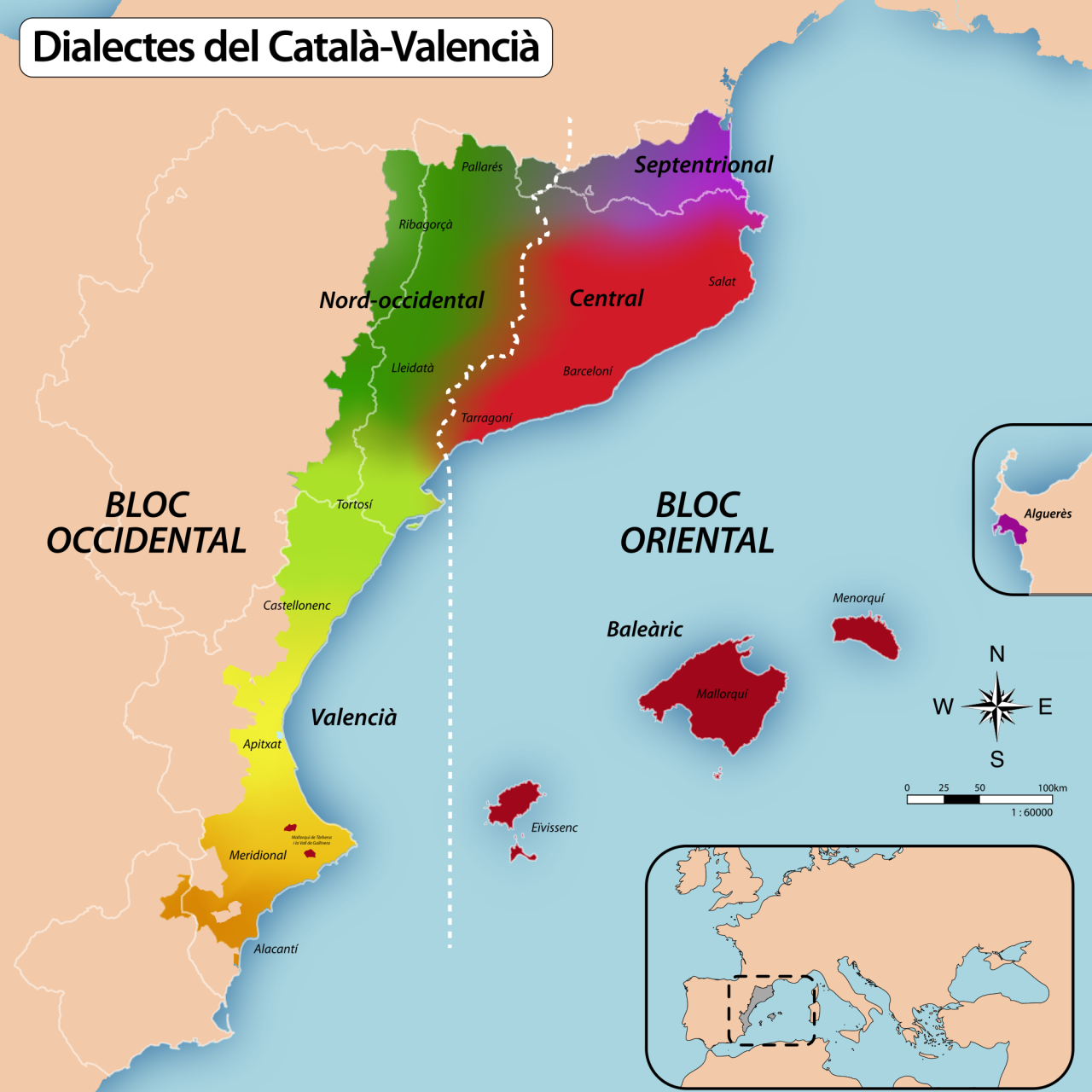 llum als ulls i força al braç | Different dialects of the Catalan language