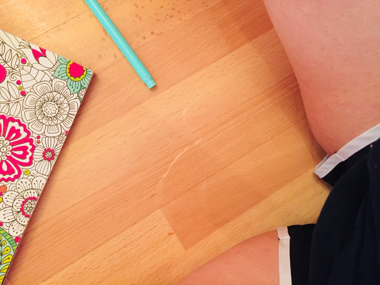 *laying o the floor, coloring and watching tv when suddenly sits up and looks down*&hellip;“You