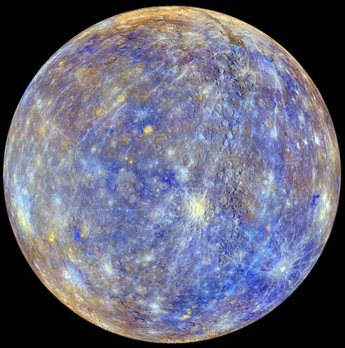 just–space: The other blue planet. Mercury by MESSENGER  js 