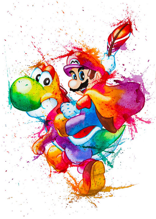 Sex retrogamingblog:  Super Mario World Watercolor pictures