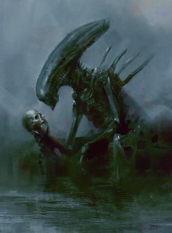 creaturesfromdreams:  R.I.P. Giger by MrDream 