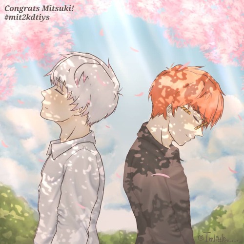 Congratssss Mitsuki!!! I love drawing these two beautiful boys!( ꈍᴗꈍ)I hope you like it! . #mit2kd