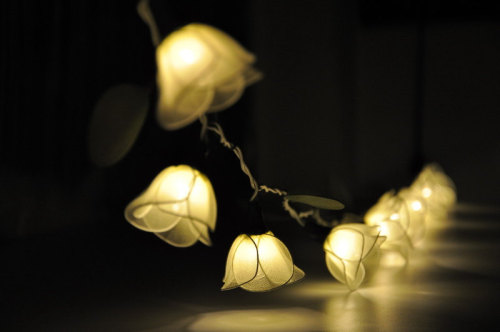 culturenlifestyle:Delicate Flower String LightsThailand-based shop Leelavadeelights creates handmade