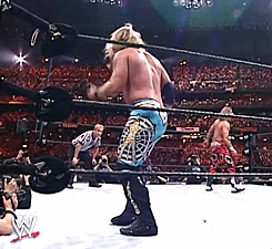 y2jbaybay:Chris Jericho hitting 'Sweet Chin Music' against HBK at Wrestlemania XIX