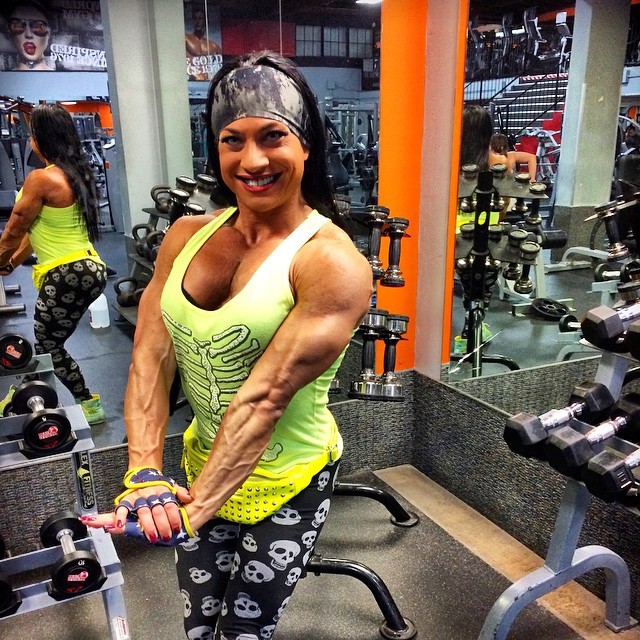 rippedvixen:  Late night #workout #gymingit like #WonderWoman #training chest, shoulders,