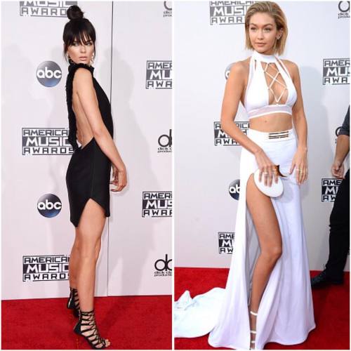 These two were on a whole another level at the #AMAs today🔥 #AmericanMusicAwards #amas2015 #KendallJenner #GigiHadid #wowe #babes #supermodels