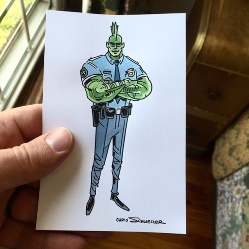 Here&rsquo;s a #savageDragon commission for a Patreon backer. 4x6&quot; watercolor drawing.