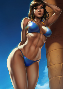 dandon-fuga:  Pharah ♥ Patreon Gumraod   seriously! Korra2.0 &lt;3