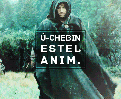 ohevenstar:  lotr/hobbit meme: day 14 - favorite line in elvish: gilraen + aragorn