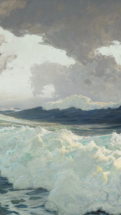 detailedart:Details: Mid Ocean and The Ocean, ca. 1900, by Frederick Judd Waugh.