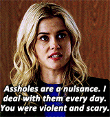 jessycajones:   Jessica Jones meme: [2/3] characters • Trish Walker “I want justice for my friend. For that girl in prison. For you and me. I want Kilgrave to live long and alone and despised until he wants to die, but can’t. Because that’s justice