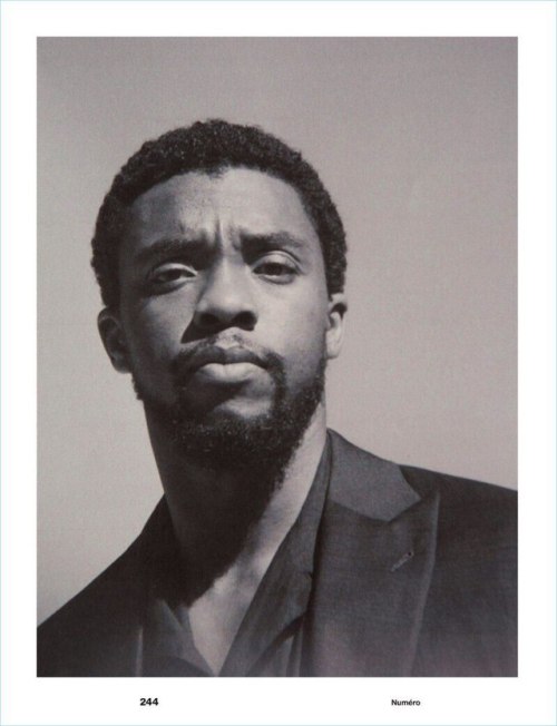 blomkvis:Chadwick Boseman for Numéro Homme Berlin 2017 photographed by Ronald Dick