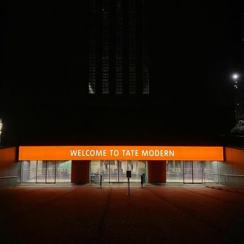 Culture sleeps with the light on.  . . . #tatemodern #tate #london #londonatnight #londonbynight #ba