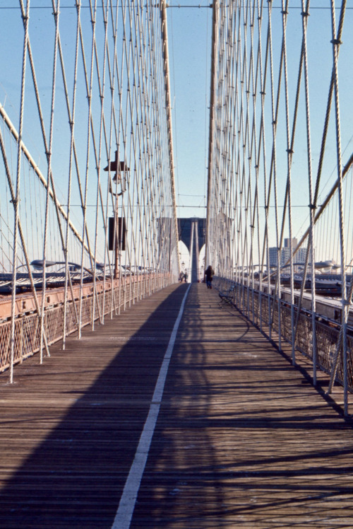 Brooklyn Bridge, New York, December 1973.