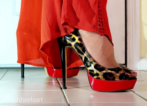 Shenanigans#shenanigans #highheelsart #highheelart #highheels #highheelpumps #peeptoepumps #leopardp