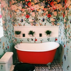 @cheshirepussy your Daddy needs a girly flowery bathroom like this for you. Then his shower plants will have more plant friends! 😁❤️