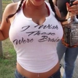 It reads &ldquo;I wish these were brains&rdquo; okay but then they wouldn&rsquo;t be so nice to stare at! #boobies #funny