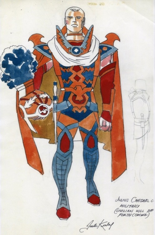 talesfromweirdland:Costume designs by Jack Kirby for a 1969 performance of Shakespeare’s JULIUS CEAS