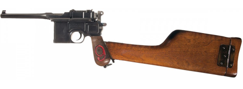 The German C-96 “Red 9” Broomhandle Pistol,During World War I, the famous Luger pistol w
