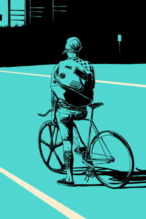 tonightwedrinktomorrowweride:  Velo Girls by Artist Adams Carvalho . http://ffffixas.tumblr.com/