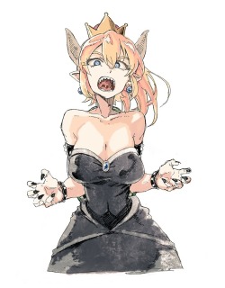 kuinmaru:   Kotoyama, the creator of the Dagashi Kashi series, also made his version of Bowsette.  Source: Twitter.  