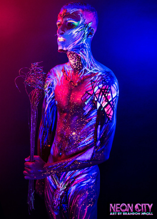 brandonmcgill: Here is more art from my latest series, Neon City. This is Taylor Larsen, painted by 