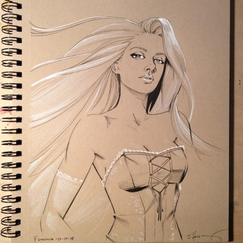 INKtober Day 10: Flowing. #inktober #inktober2018 #ink #flowing #xmen #emmafrost #rapunzel #hauntedm