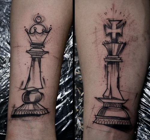 Chess piece tattoo  Tattoo by Chris Henry  Tattoo Boogaloo  Flickr