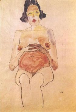 topcat77: Red naked, pregnant woman, 1910