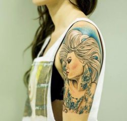 1337tattoos:  Tatuagem feita por Maiko Pinguim  Desenho por Wendy Ortizsubmitted by http://fuckimii.tumblr.com