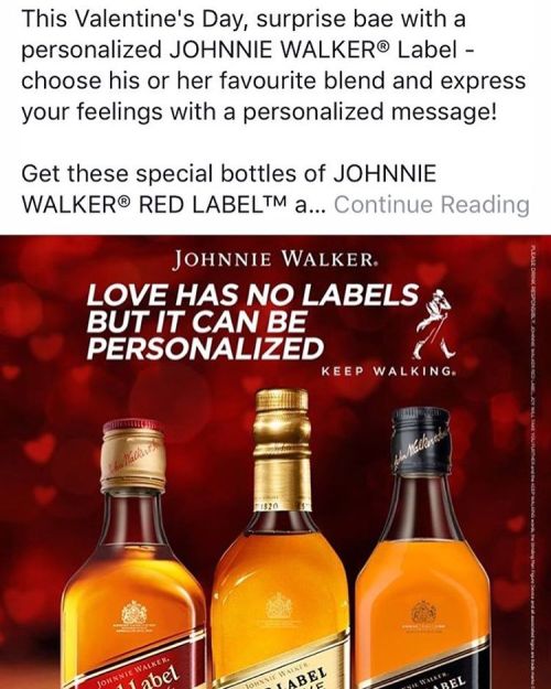 One of the few times I wish I had a bae. #valentines2016 #johnniewalker #bae #baegoals #singlelife