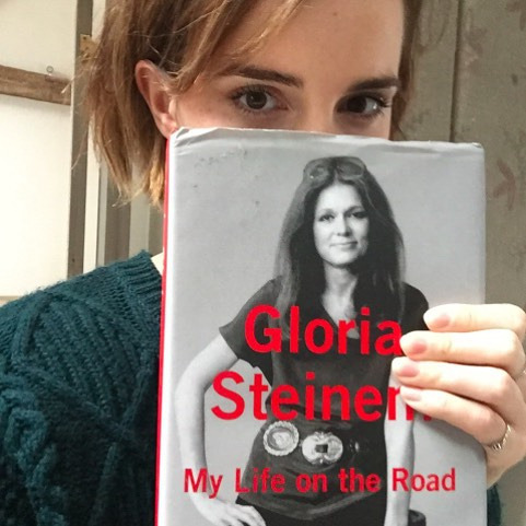 Emma Watson, (Instagram, January 14, 2016)—My Life On The Road, Gloria Steinem (2015) #emma watson #my life on the road #Gloria Steinem#books#celebrities #books read by celebrities #instagram