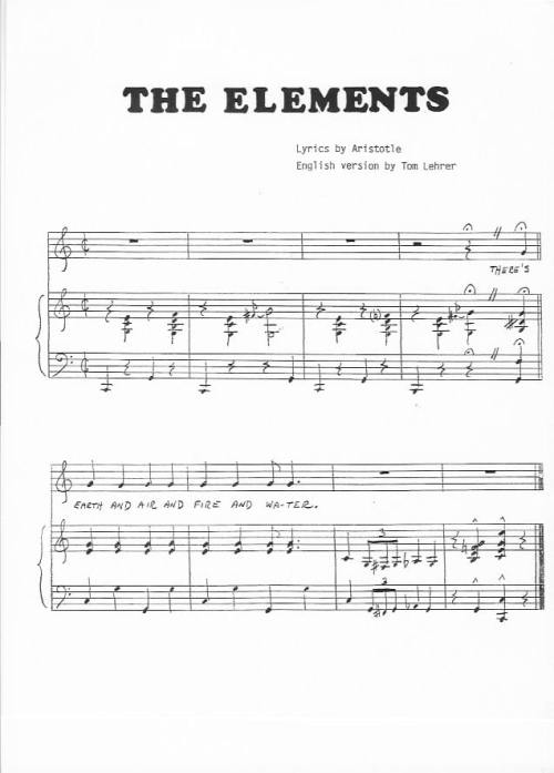 Tom Lehrer has released all of his song lyrics to the public domain, and a handful of sheet music to