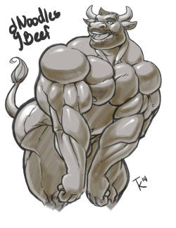 oversizedoceanmammal:  Little fan art of Noodles and Beef, fantastic guy who’s always been an inspiration to me especially when it comes to motivating yourself to go and do what you want with life.  Trying out a new shading style with this image, asked