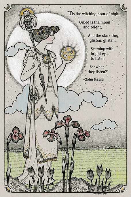 muniuchartstudio:Here’s the finished art nouveau inspired illustration! I decided to add this 