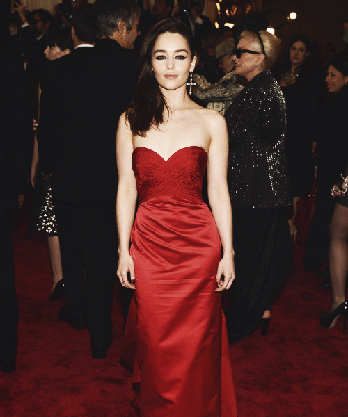 Emilia Clarke Attends The Costume Institute Gala For The PUNK: Chaos To Couture Exhibition At The Metropolitan