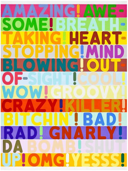 Amazing!Mel Bochner (American; 1940– )2011Oil and acrylic on canvas (2 panels)Private Collection | ©