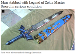 tombakeristhebestdoctor:  timelordy-teganbreann:  owlmylove:  derples:  teganfeatsara:  that’s how I wanna go  Okay but if you read the article he wasn’t stabbed he literally walked into the blade thinking it was a toy and not that it was a replica